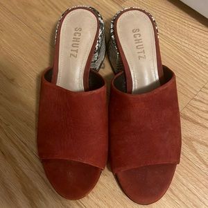 Schutz Size 8 Mules